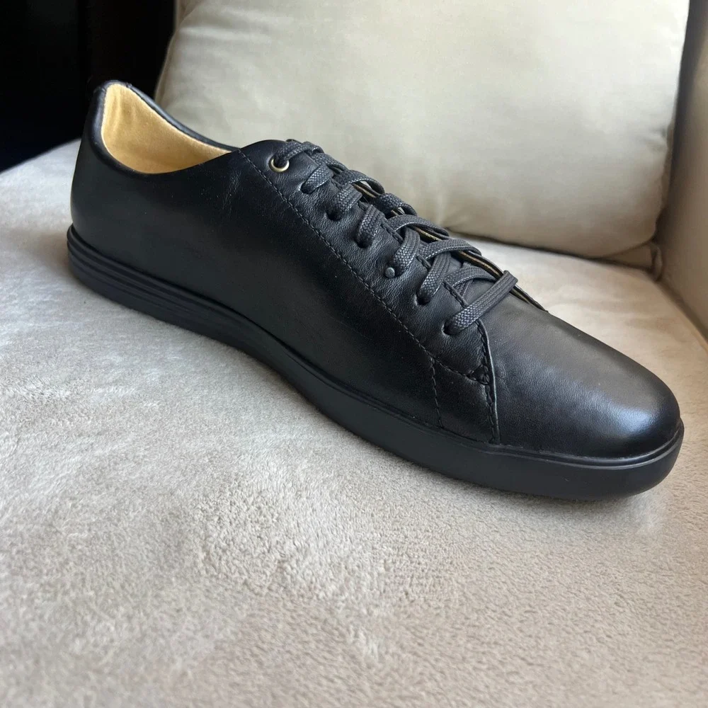 Cole Haan Grand Crosscourt II Men 10.5M Black Leather Low Top Sneakers C26655